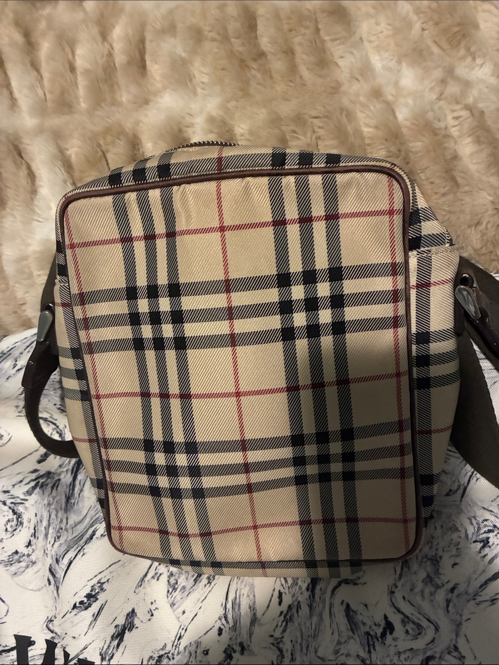 AUTHENTIC BURBERRY Crossbody Neutral Canvas Nova Check Pattern (INCLUDES COA) - Picture 13 of 16